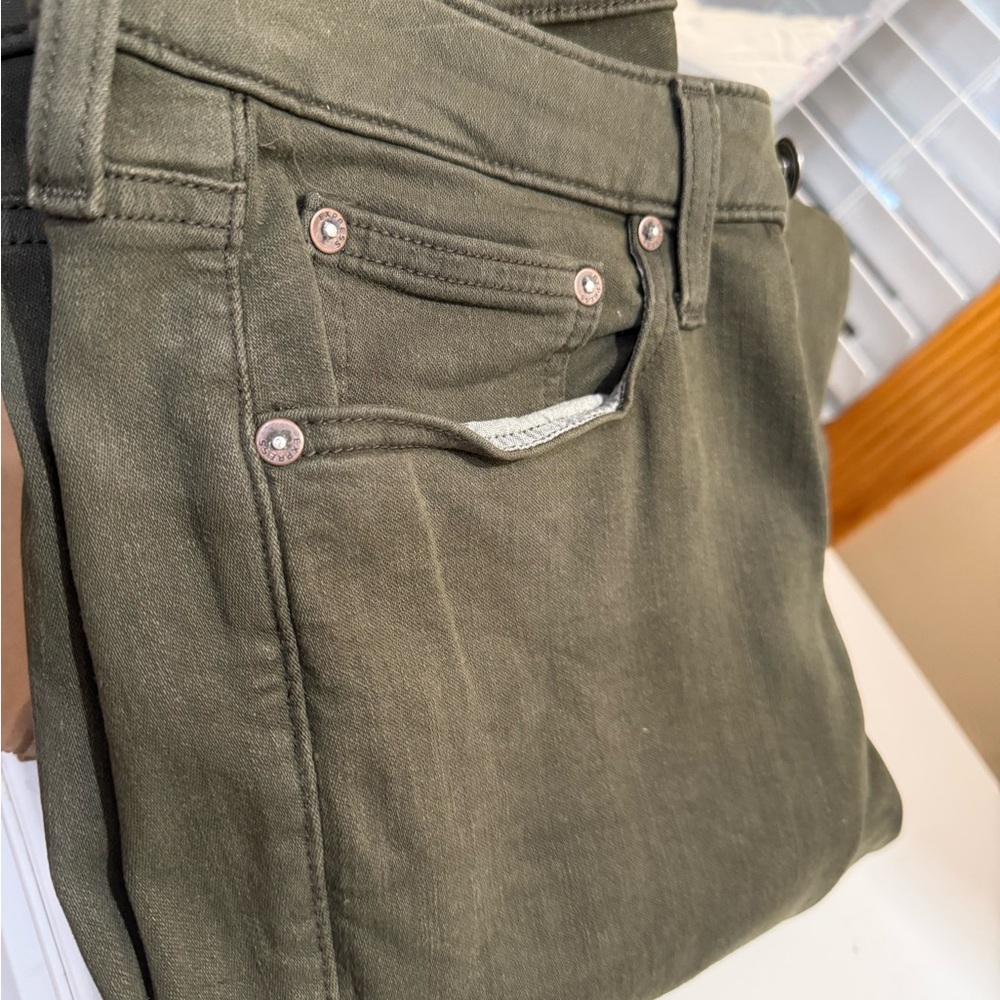 Express Olive Green Men's Pants Hyper Stretch Athletic Slim Size 30X32